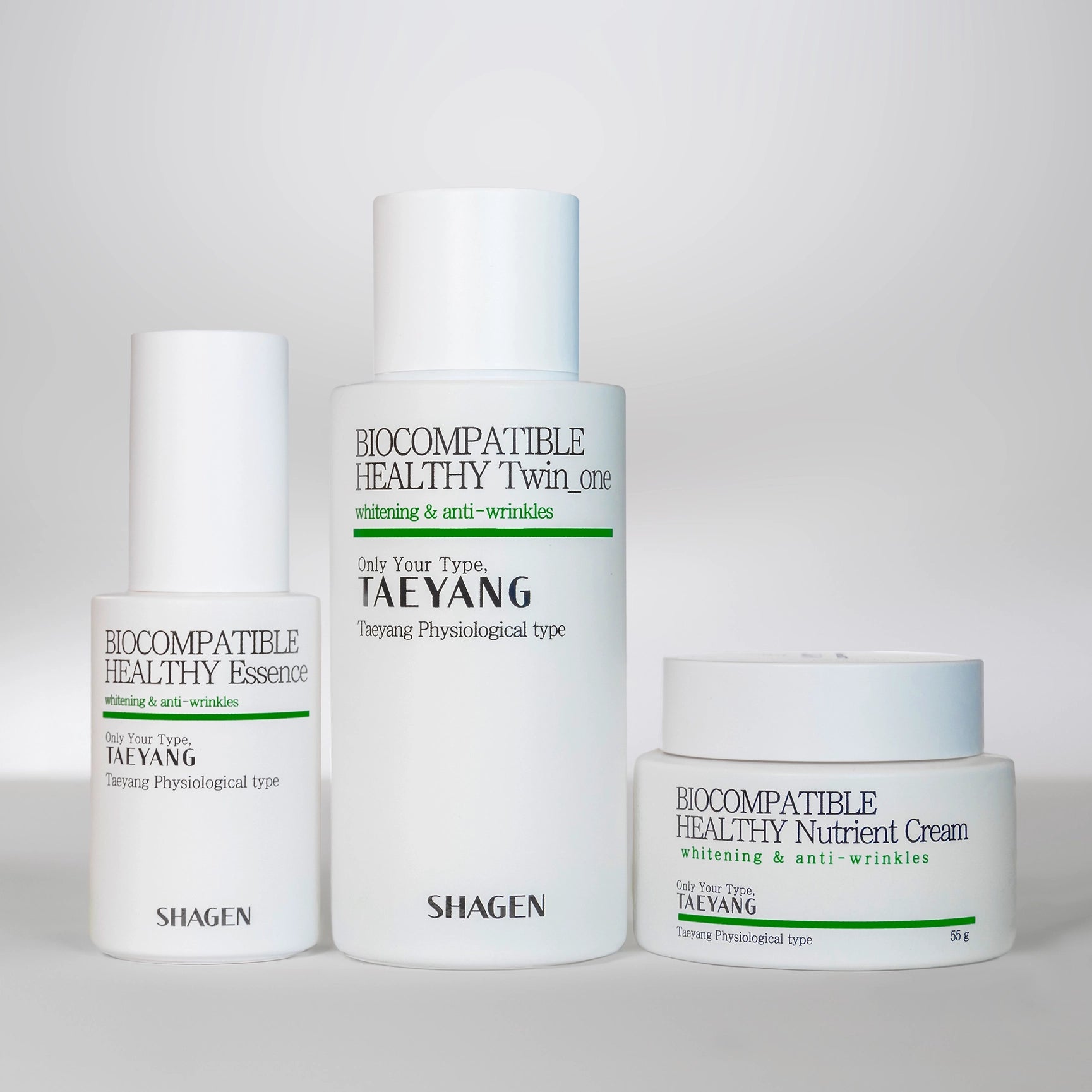 Shagen Taeyang (GREEN) Energy Type 3-Step Set - Fourfold Effect - Total 240ml