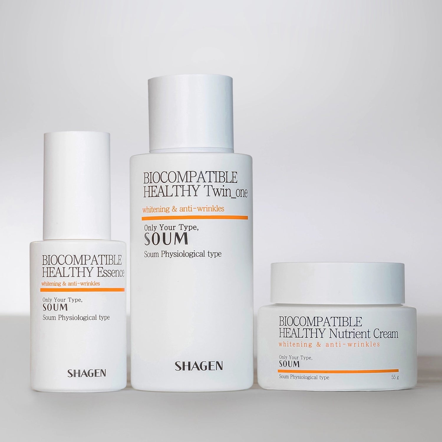 Shagen Soum (ORANGE) Energy Type 3-Step Set - Fourfold Effect - Total 240ml